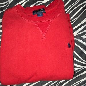 Polo Ralph Lauren Boys 10-12 (M) red sweatshirt